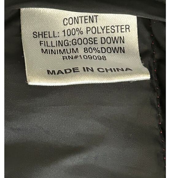 Ground Goose Down Puffer Vest Red Men’s Size Large Warm Winter Outerwear - Picture 5 of 5